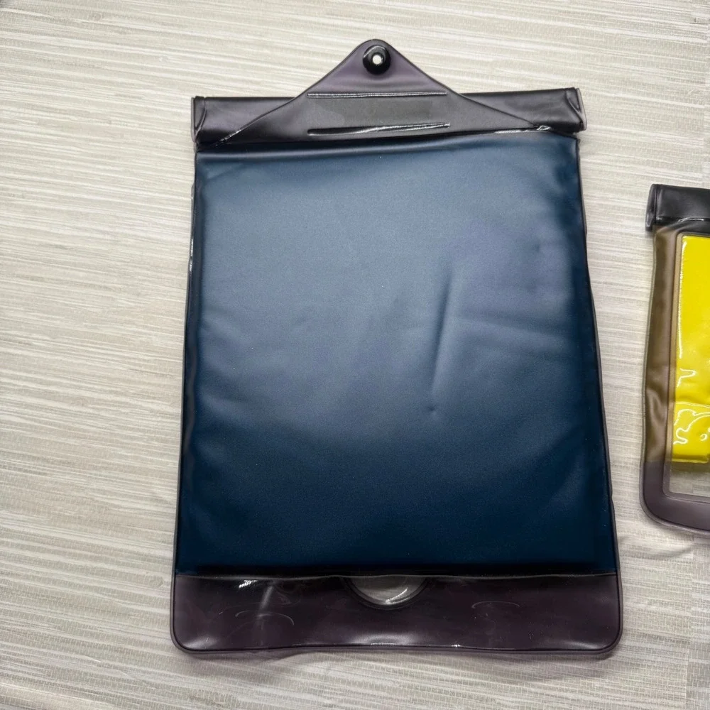 Travelon Waterproof Floating Pouch Set 2pc Blue Yellow Phone Tablet Dry Bag Case